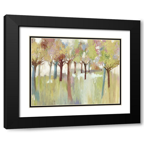 Colourful Forest Black Modern Wood Framed Art Print with Double Matting by Pearce, Allison
