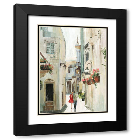 Parisian Walkthrough  Black Modern Wood Framed Art Print with Double Matting by Pearce, Allison
