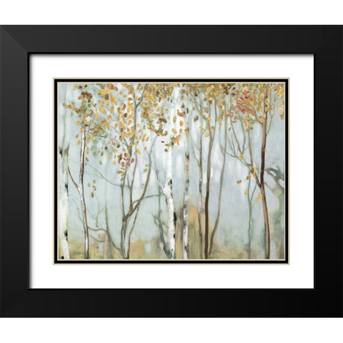 Birch in the fog II Black Modern Wood Framed Art Print with Double Matting by Pearce, Allison