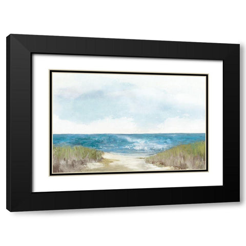 Sunny Beach II Black Modern Wood Framed Art Print with Double Matting by Pearce, Allison