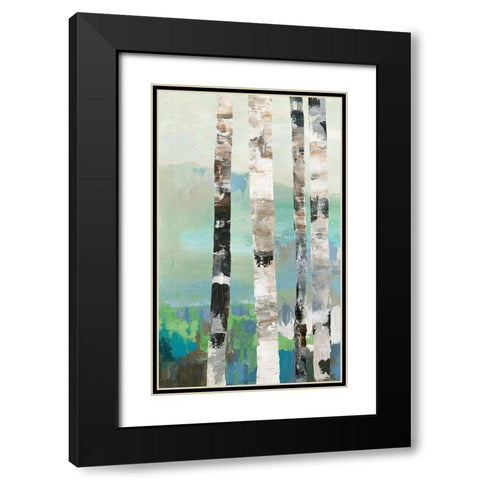 Birchwood I  Black Modern Wood Framed Art Print with Double Matting by Pearce, Allison