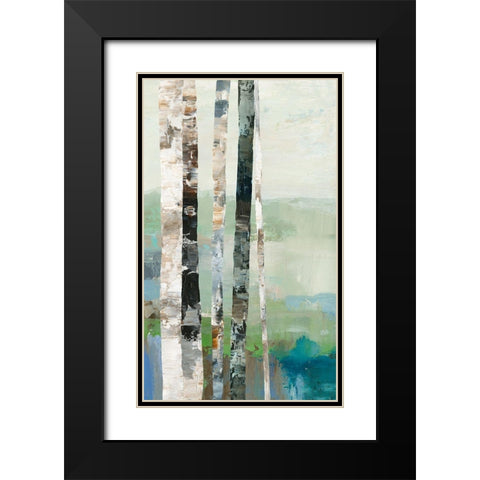Birchwood II  Black Modern Wood Framed Art Print with Double Matting by Pearce, Allison