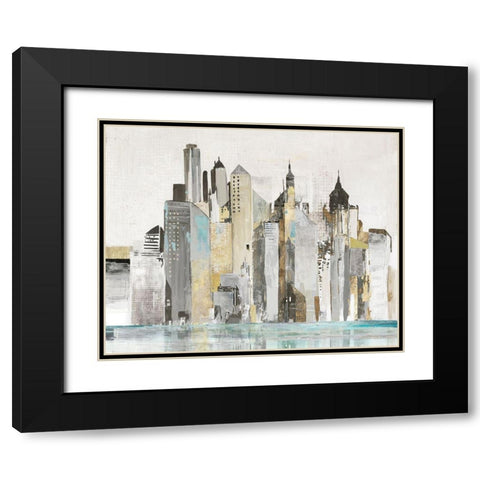 Bustling City  Black Modern Wood Framed Art Print with Double Matting by Pearce, Allison