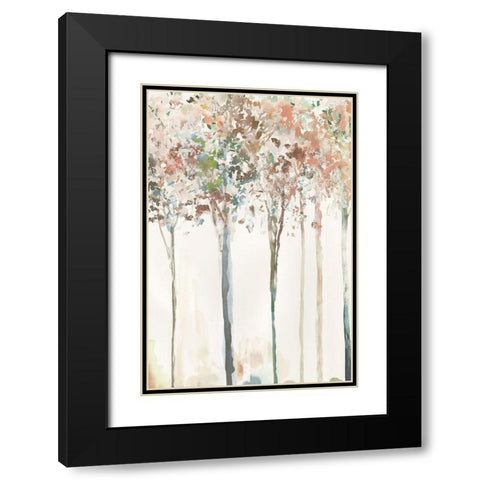Golden Trees I  Black Modern Wood Framed Art Print with Double Matting by Pearce, Allison