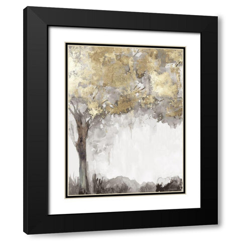 Gold Again Black Modern Wood Framed Art Print with Double Matting by Pearce, Allison