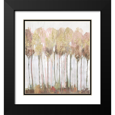 Tune of the Trees Blush Black Modern Wood Framed Art Print with Double Matting by Pearce, Allison