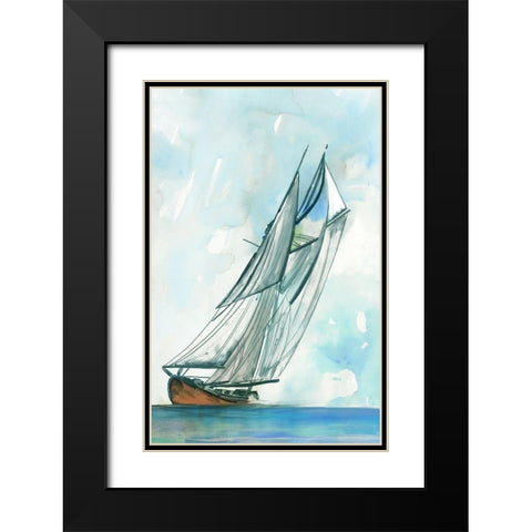 New Horizon Black Modern Wood Framed Art Print with Double Matting by Pearce, Allison