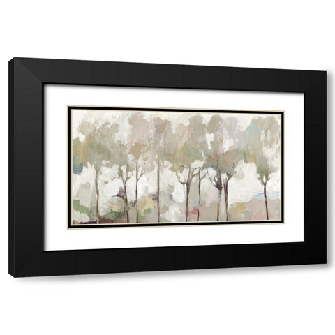 Soft Pastel Forest Black Modern Wood Framed Art Print with Double Matting by Pearce, Allison