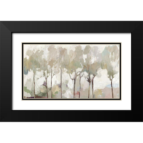 Soft Pastel Forest Black Modern Wood Framed Art Print with Double Matting by Pearce, Allison