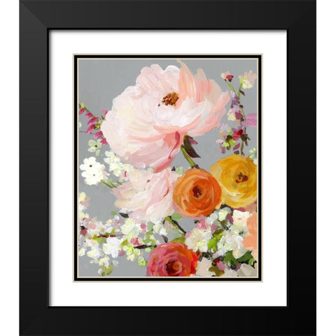 Flower Story II Black Modern Wood Framed Art Print with Double Matting by Pearce, Allison