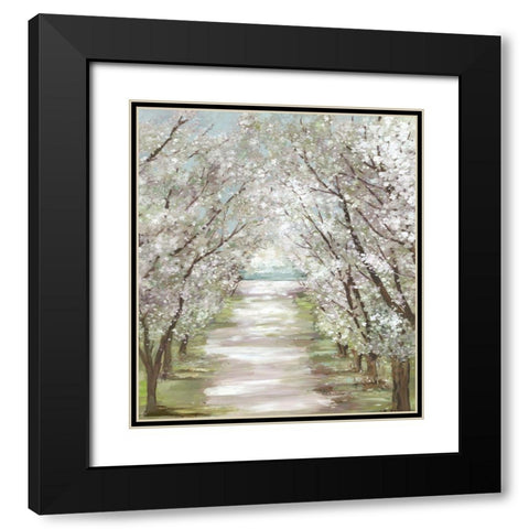 Blossom Pathway Black Modern Wood Framed Art Print with Double Matting by Pearce, Allison