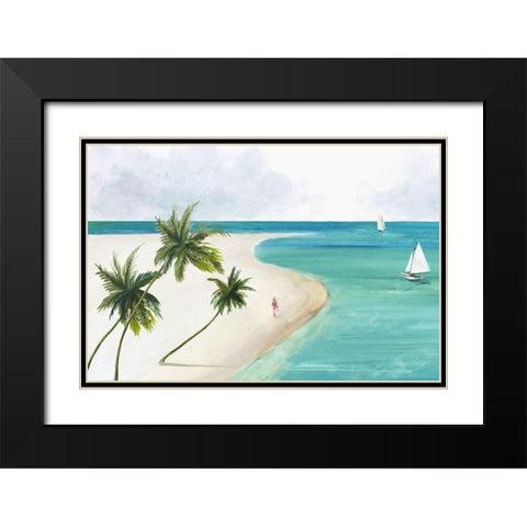 Prestine Beach  Black Modern Wood Framed Art Print with Double Matting by Pearce, Allison