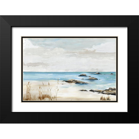 Still Beach  Black Modern Wood Framed Art Print with Double Matting by Pearce, Allison