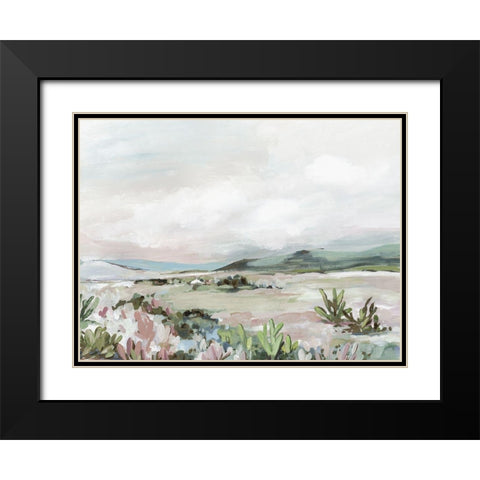 Wild Cactus Garden  Black Modern Wood Framed Art Print with Double Matting by Pearce, Allison