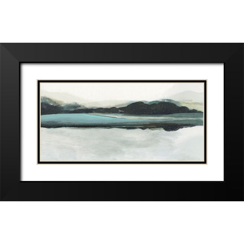 Blue View  Black Modern Wood Framed Art Print with Double Matting by Pearce, Allison