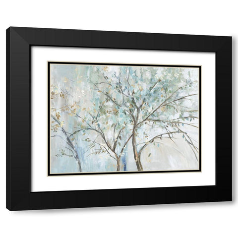 Teal Forest  Black Modern Wood Framed Art Print with Double Matting by Pearce, Allison