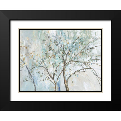 Teal Forest  Black Modern Wood Framed Art Print with Double Matting by Pearce, Allison