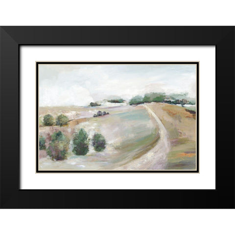Country Road Hill  Black Modern Wood Framed Art Print with Double Matting by Pearce, Allison