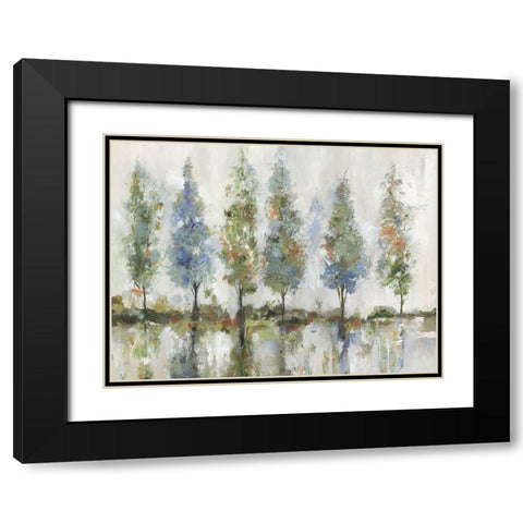 Reflection Forest  Black Modern Wood Framed Art Print with Double Matting by Pearce, Allison