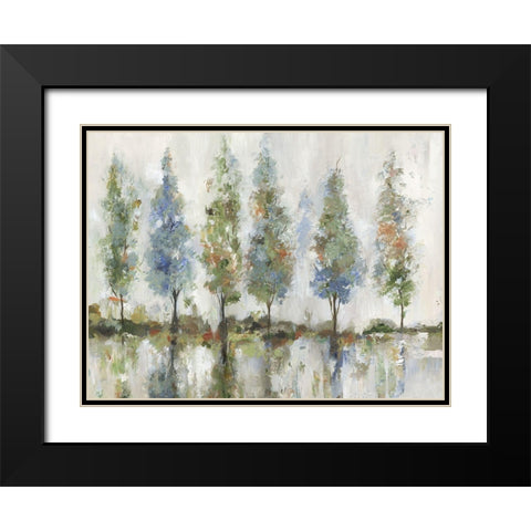 Reflection Forest  Black Modern Wood Framed Art Print with Double Matting by Pearce, Allison