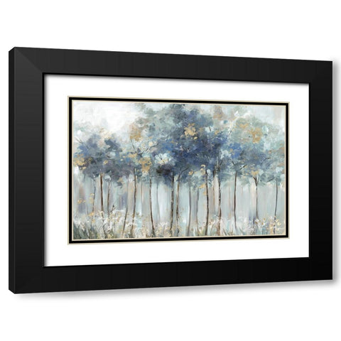 Blue Golden Forest Black Modern Wood Framed Art Print with Double Matting by Pearce, Allison