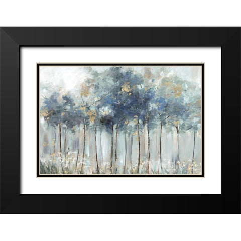 Blue Golden Forest Black Modern Wood Framed Art Print with Double Matting by Pearce, Allison