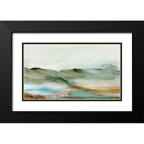 Abstract Landscape Black Modern Wood Framed Art Print with Double Matting by Pearce, Allison