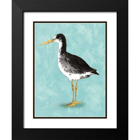 Seashore Bird III Black Modern Wood Framed Art Print with Double Matting by PI Galerie