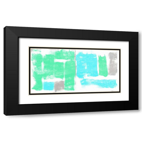 Geo II Black Modern Wood Framed Art Print with Double Matting by PI Galerie