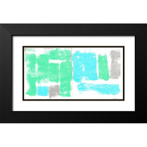 Geo II Black Modern Wood Framed Art Print with Double Matting by PI Galerie