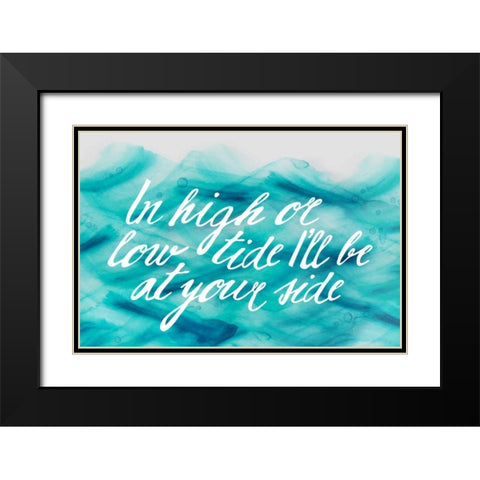 In Low Tide Black Modern Wood Framed Art Print with Double Matting by PI Galerie