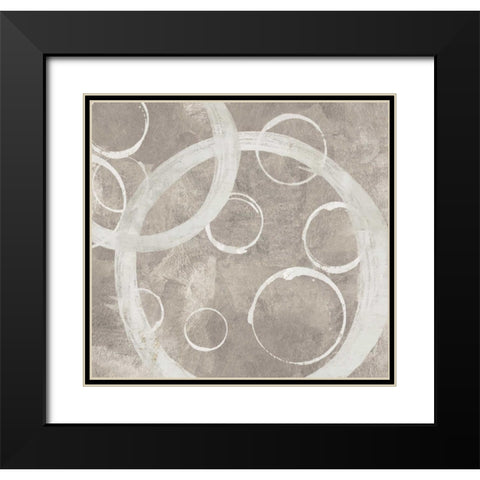 Small Rings I Black Modern Wood Framed Art Print with Double Matting by PI Galerie