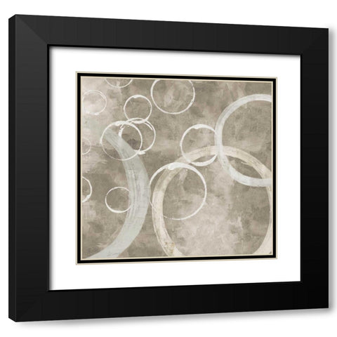 Small Rings II Black Modern Wood Framed Art Print with Double Matting by PI Galerie