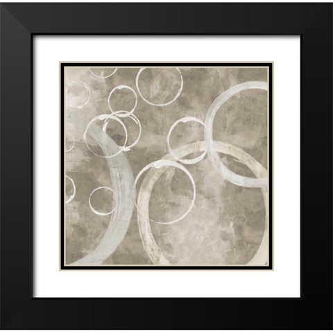 Small Rings II Black Modern Wood Framed Art Print with Double Matting by PI Galerie