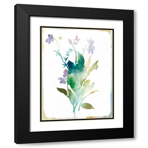 Summer Botanical I Black Modern Wood Framed Art Print with Double Matting by PI Galerie