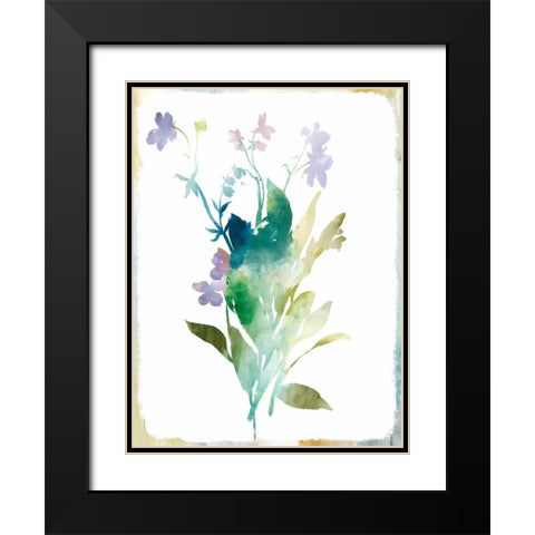 Summer Botanical I Black Modern Wood Framed Art Print with Double Matting by PI Galerie