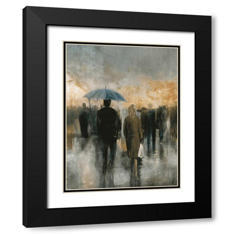 Morning Avenue I Black Modern Wood Framed Art Print with Double Matting by PI Studio