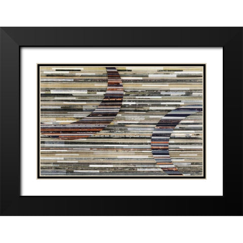 Serendipity II Black Modern Wood Framed Art Print with Double Matting by PI Studio