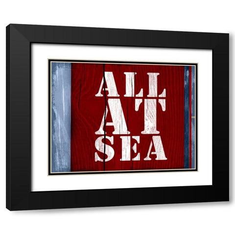 All at Sea Black Modern Wood Framed Art Print with Double Matting by PI Studio