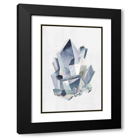 Crystal Pyramid Black Modern Wood Framed Art Print with Double Matting by PI Studio