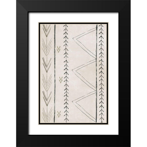Moroccan Touch II  Black Modern Wood Framed Art Print with Double Matting by PI Studio