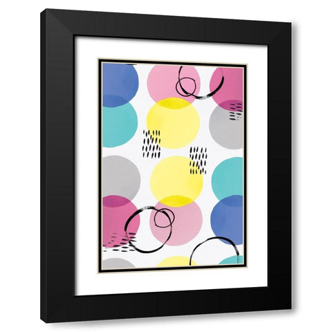 Colourful Wonders Black Modern Wood Framed Art Print with Double Matting by PI Studio