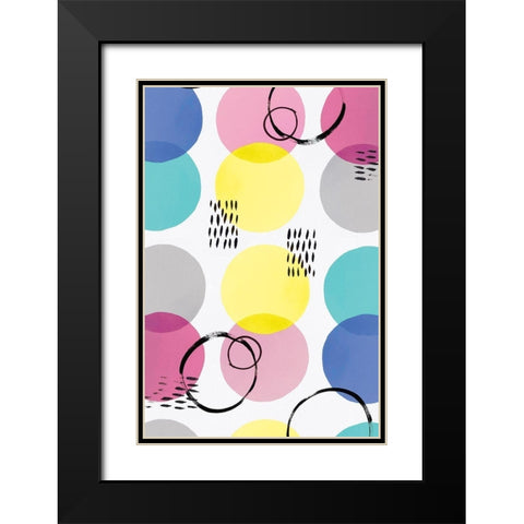 Colourful Wonders Black Modern Wood Framed Art Print with Double Matting by PI Studio