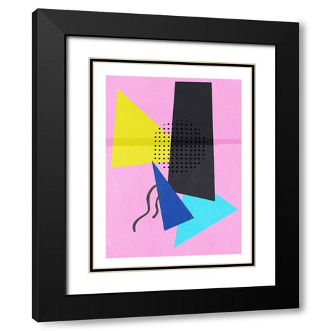 Retro Sound Black Modern Wood Framed Art Print with Double Matting by PI Studio