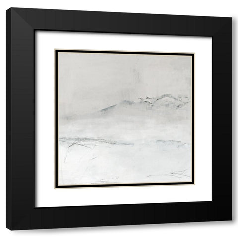 Mountains On A Winter Morning  Black Modern Wood Framed Art Print with Double Matting by PI Studio