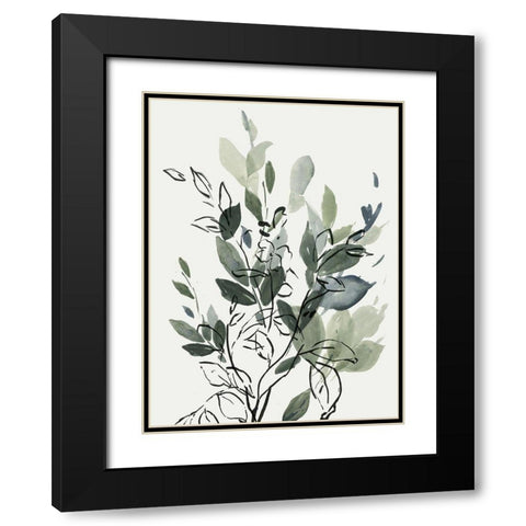 A Cluster Of Leaves For You Black Modern Wood Framed Art Print with Double Matting by PI Studio