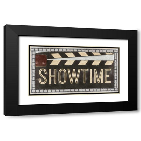 Showtime Black Modern Wood Framed Art Print with Double Matting by PI Studio