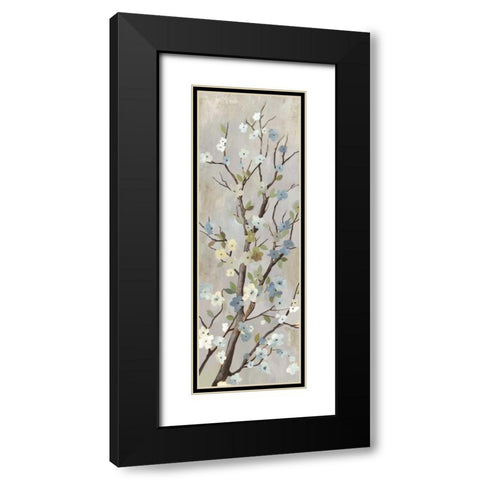 Blossom II Black Modern Wood Framed Art Print with Double Matting by PI Studio