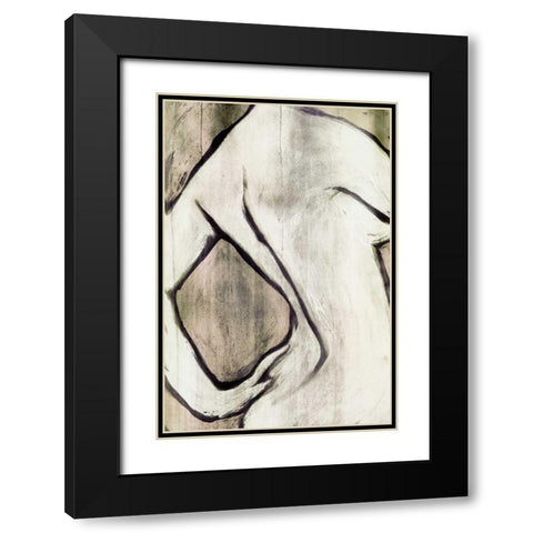 Nude Sepia I Black Modern Wood Framed Art Print with Double Matting by PI Studio