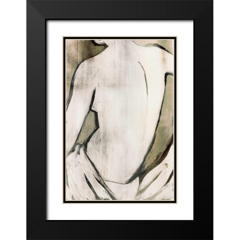 Nude Sepia II Black Modern Wood Framed Art Print with Double Matting by PI Studio